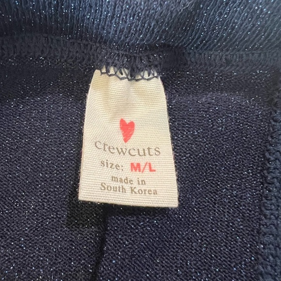 Crewcuts J.Crew Girls Blue Sparkle HELLO Monster Tights Size M/L  NEW - Picture 6 of 9